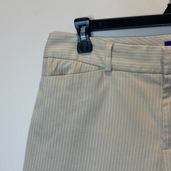 Dockers Metro Pant Pinstripe Khaki Ideal Fit Womens Size 10 Medium Straight Leg - Picture 7 of 12